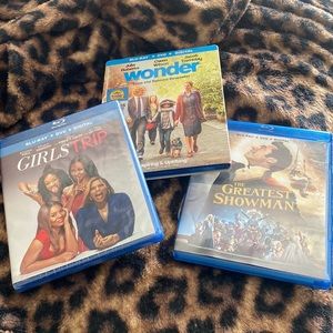 3 DVD’s   Girls Trip new and never opened.